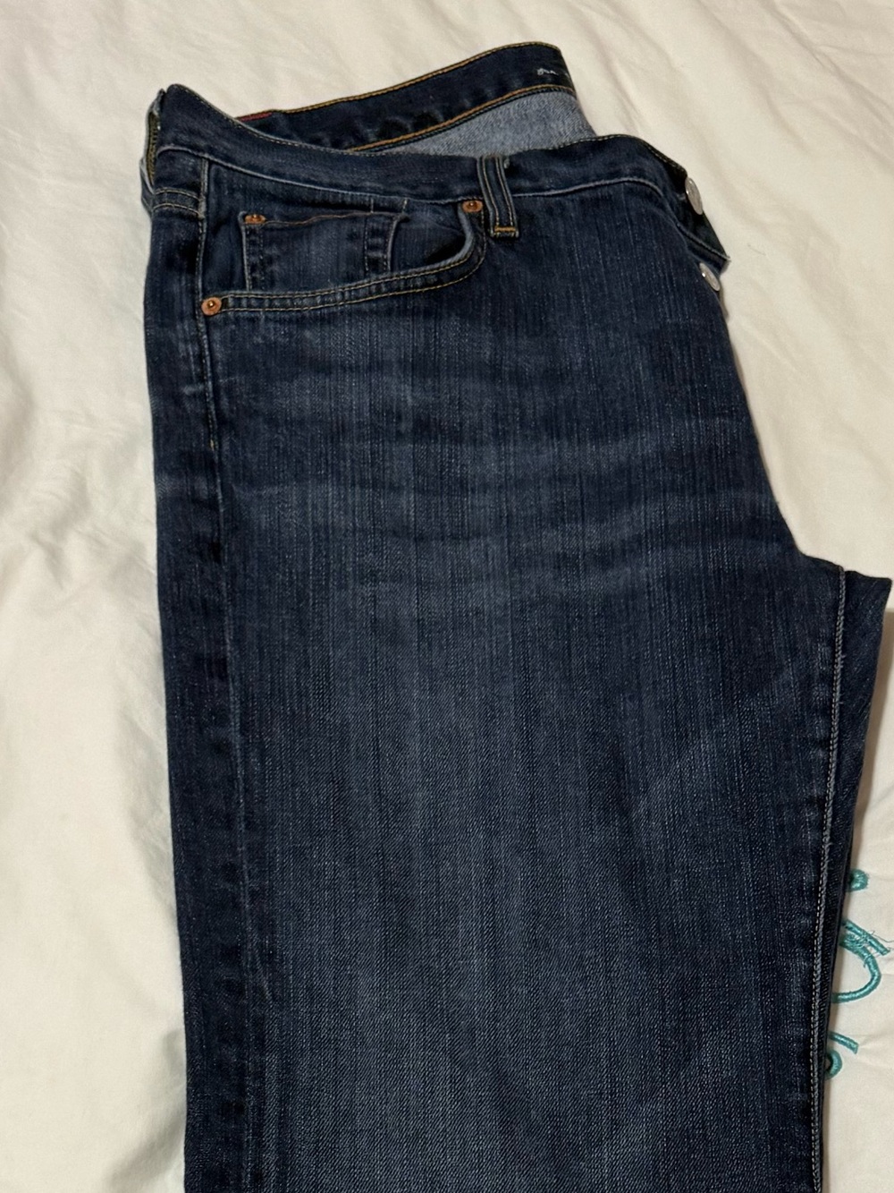 7 For All Mankind Indigo Relaxed Straight Jeans